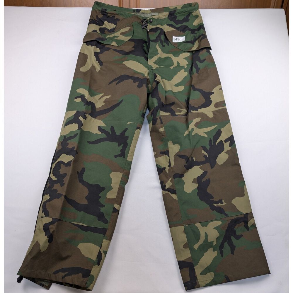 US Military Cold Weather Pants Woodland Camo Trousers Small Regular Rain